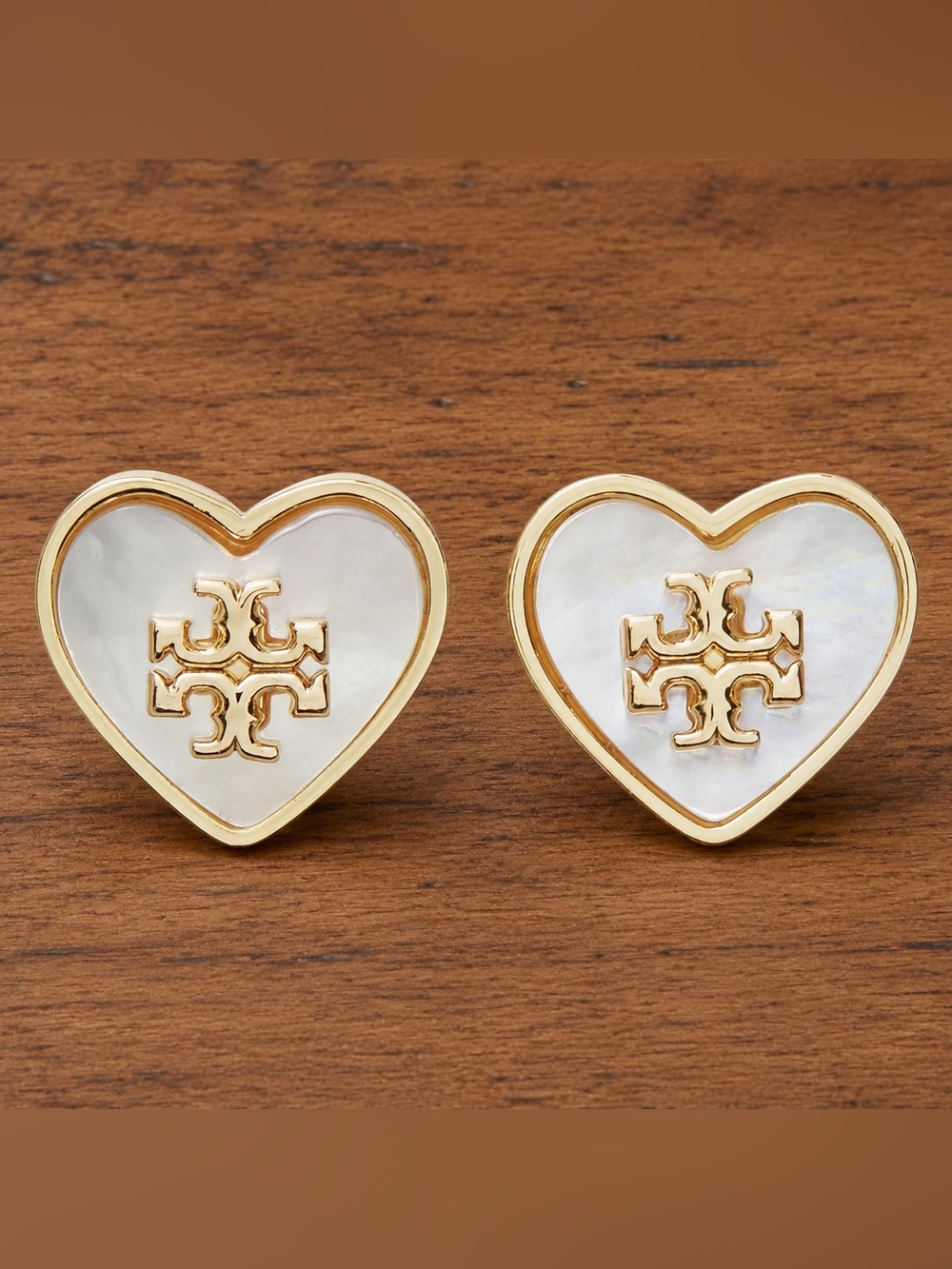Heart-shaped logo earrings